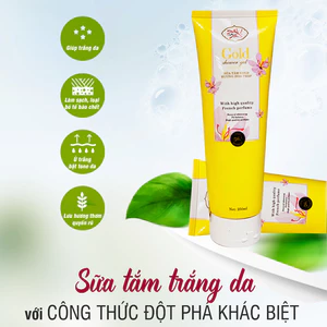 Sữa tắm tinh chất vàng, trắng da dưỡng ẩm toàn thân - Hương hoa pháp Saffron nano - Tùy Tâm pharma - 250ml