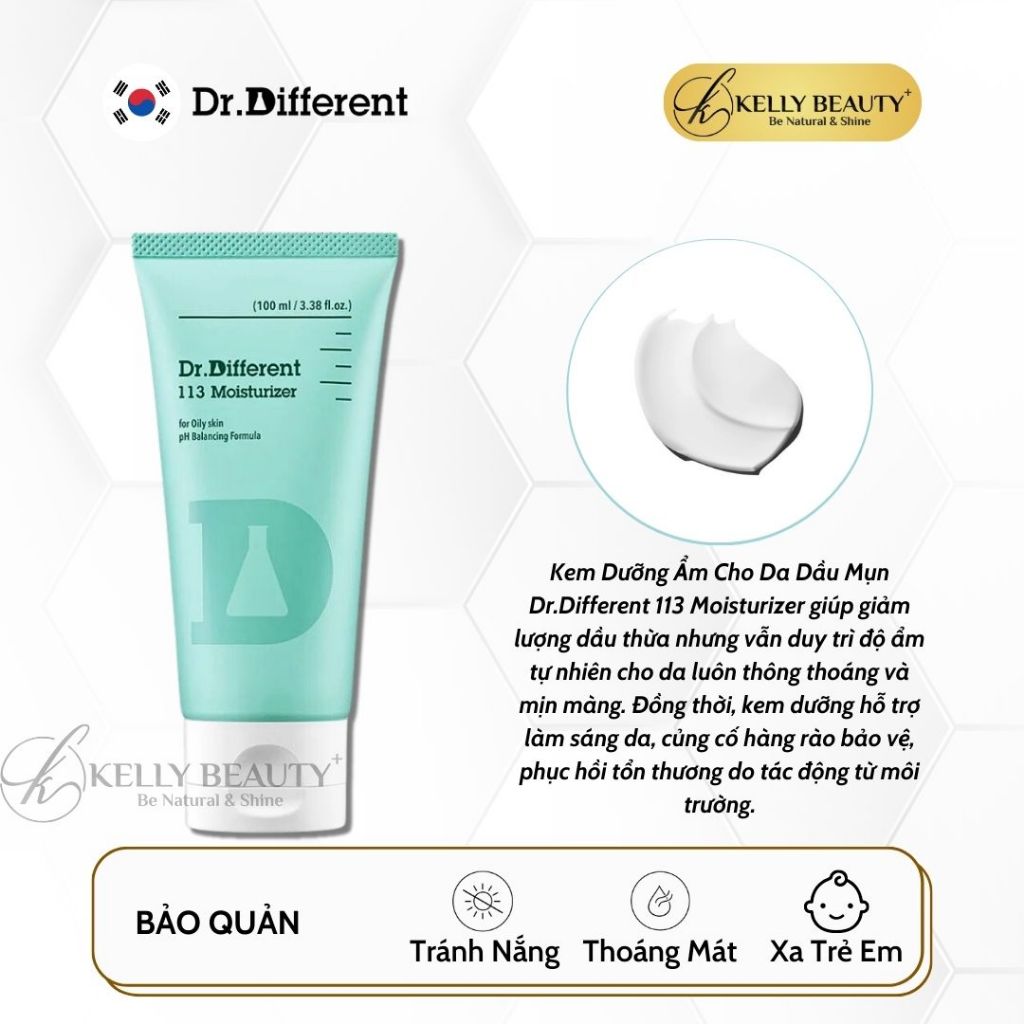 Kem Dưỡng Ẩm Cho Da Dầu Mụn Dr.Different 113 Moisturizer | Kelly Beauty | BigBuy360 - bigbuy360.vn