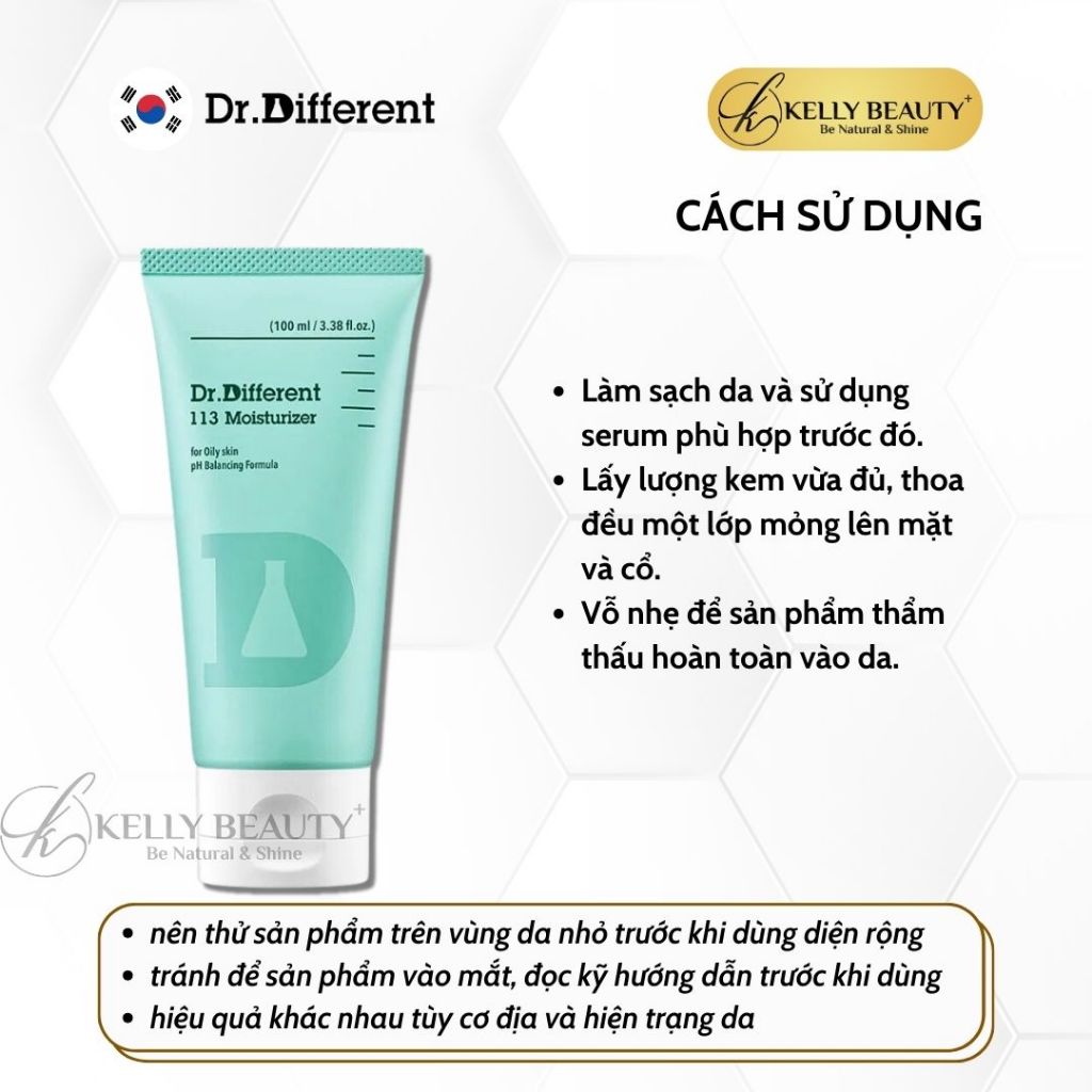 Kem Dưỡng Ẩm Cho Da Dầu Mụn Dr.Different 113 Moisturizer | Kelly Beauty | BigBuy360 - bigbuy360.vn