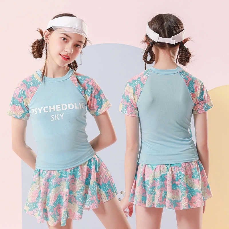 Bộ đồ bơi bé gái,bộ bơi bé gái và Mẹ kín đáo quần đùi kèm váy size đại (15kg đến 55KG)