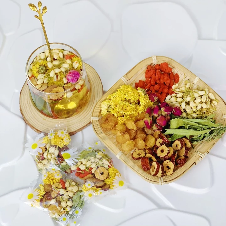 Trà dưỡng nhan, Trà Ngũ Hắc, Trà Gạo Lứt, Trà Chanh Kim Quất Giúp Ngủ Ngon, Đẹp Da, Bổ Máu Và Thanh Lọc Cơ Thể