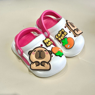 Dép Sục Cho Bé Gắn Sticker Capybara Siêu Đáng Yêu đế tháo rời Chất Liệu Nhựa EVA Êm Mềm Cho Bé Trai Bé Gái ( S17 )