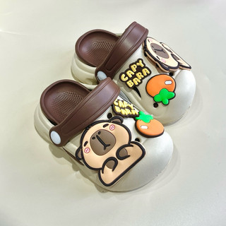 Dép Sục Cho Bé Gắn Sticker Capybara Siêu Đáng Yêu đế tháo rời Chất Liệu Nhựa EVA Êm Mềm Cho Bé Trai Bé Gái ( S17 )