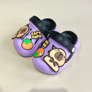 Dép Sục Cho Bé Gắn Sticker Capybara Siêu Đáng Yêu đế tháo rời Chất Liệu Nhựa EVA Êm Mềm Cho Bé Trai Bé Gái ( S17 )
