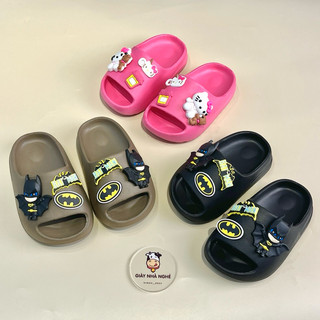 Dép Lê sticker batman chất liệu nhựa eva đúc nguyên khối êm mềm không mùi đế chống trơn trượt cho bé trai bé gái ( B17 )