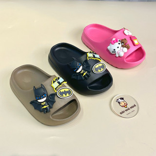 Dép Lê sticker batman chất liệu nhựa eva đúc nguyên khối êm mềm không mùi đế chống trơn trượt cho bé trai bé gái ( B17 )