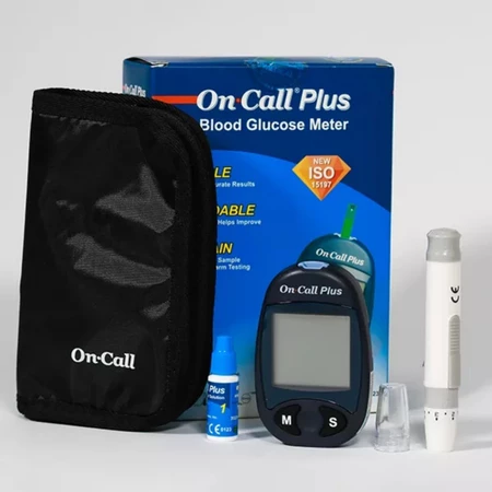 Máy Đo Đường Huyết On Call Plus Kèm Hộp 25 Que Thử Và 10 Kim Lấy Máu