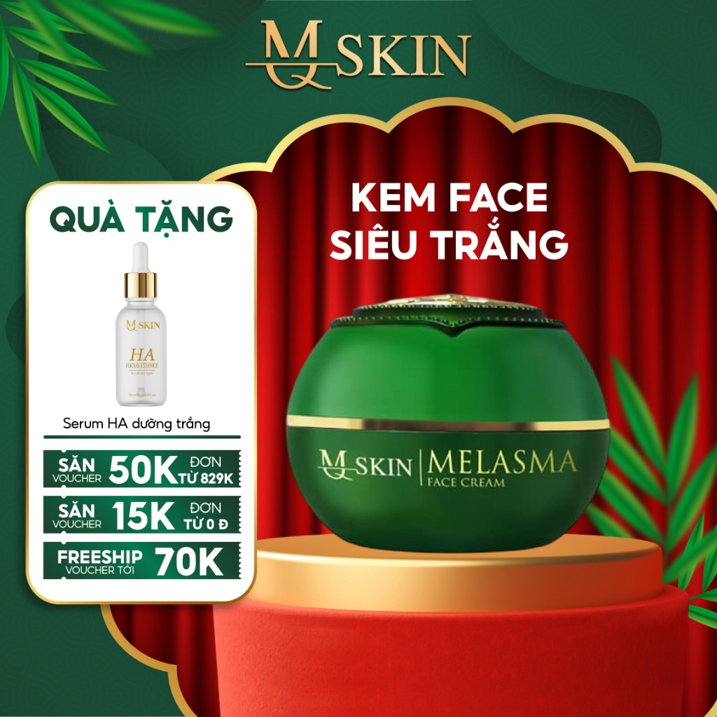 Ảnh Kem Face Trắng Da MQ SKIN MELASMA Giúp Da Trắng Sáng Tự Nhiên Giảm Nám, Tàn Nhang 30g 1