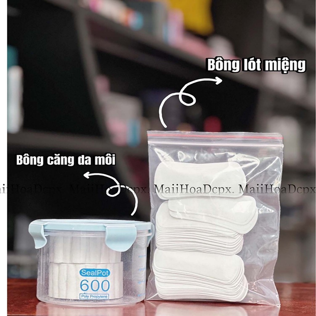 Bông lót miệng, bông cuộn căng da môi chuyên sử dụng trong phun xăm thẩm mỹ