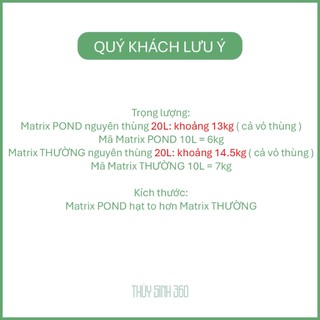Matrix Pond - Thường - Thùng 20L - Vật Liệu Lọc Tốt Nhất Cho Hồ Cá Cảnh, Thủy Sinh
