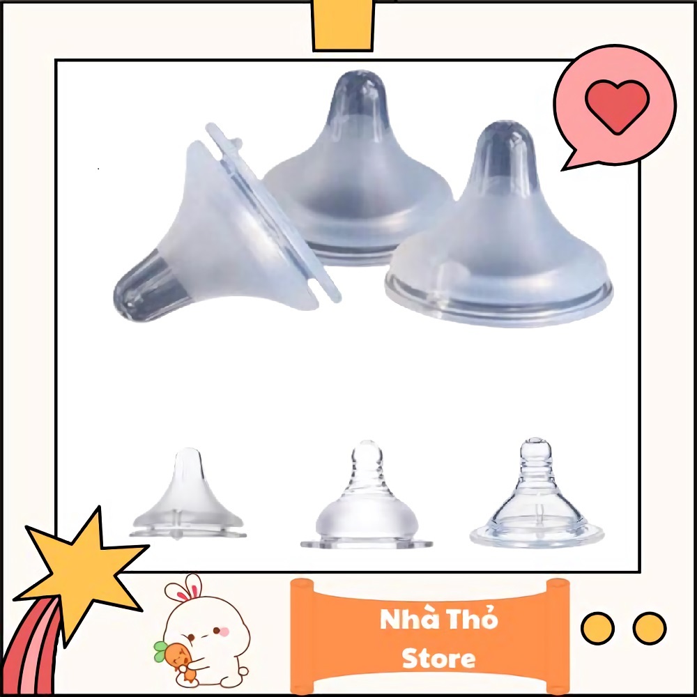 Núm ti Silicone siêu mềm cổ rộng và cổ hẹp S/M/L/Y ( bán lẻ 1 chiếc ...