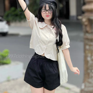 Quần short phồng kaki cạp chun nhiều màu BIGSIZE cho nữ