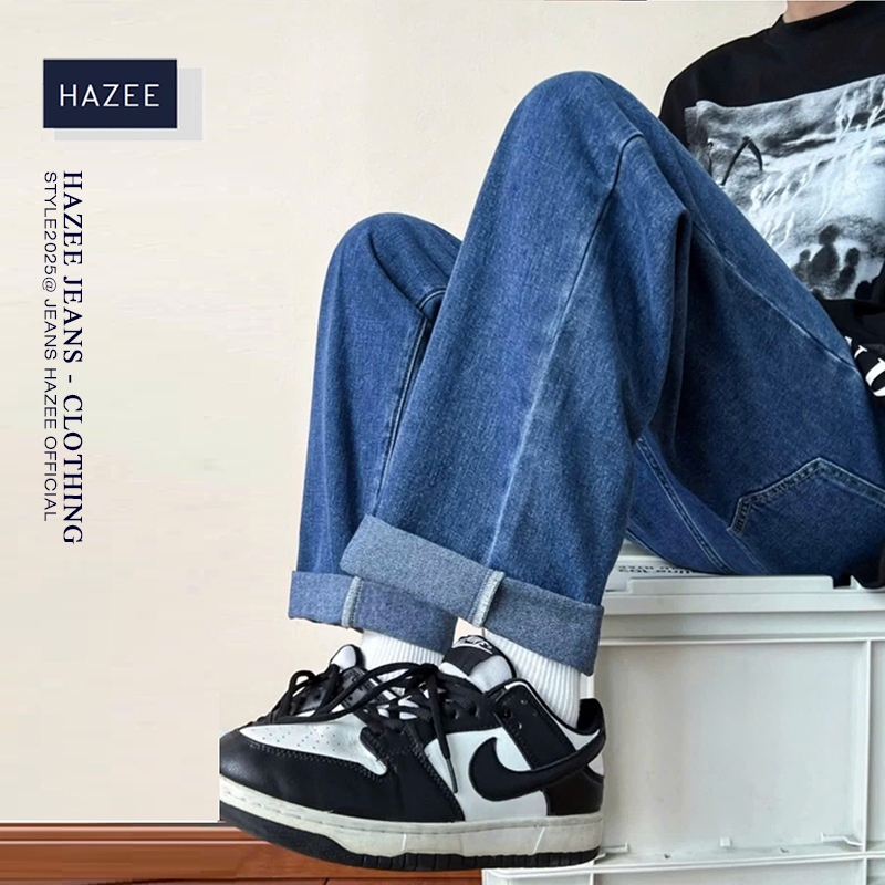 Quần Jean Nam Baggy Cạp Chun HAZEE – Co Giãn, Rộng Thoải Mái, Chất Jeans Mịn Mặc Êm