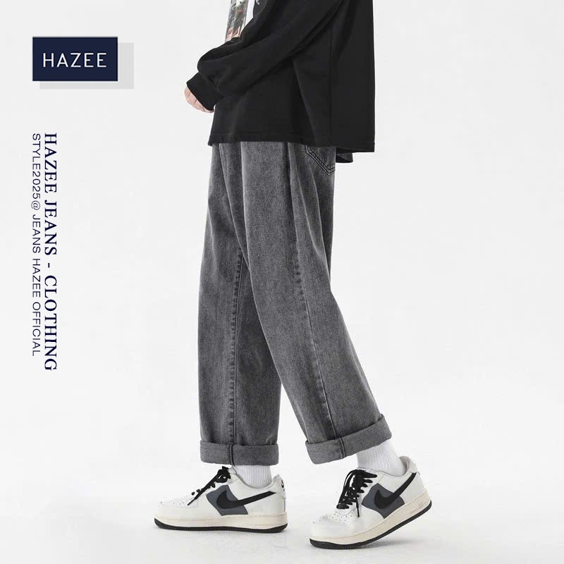 Quần Jean Nam Baggy Cạp Chun HAZEE – Co Giãn, Rộng Thoải Mái, Chất Jeans Mịn Mặc Êm