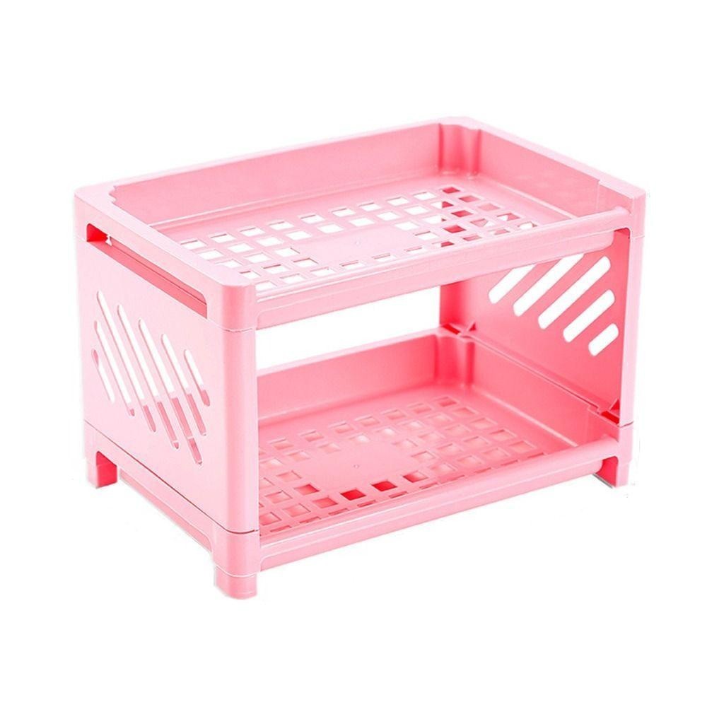Kệ Nhựa Hai Tầng Sắp Xếp Gọn Gàng Để Bàn 2 Tầng - Kệ Nhựa Mini để bàn, Giá sách và kệ để phụ kiện