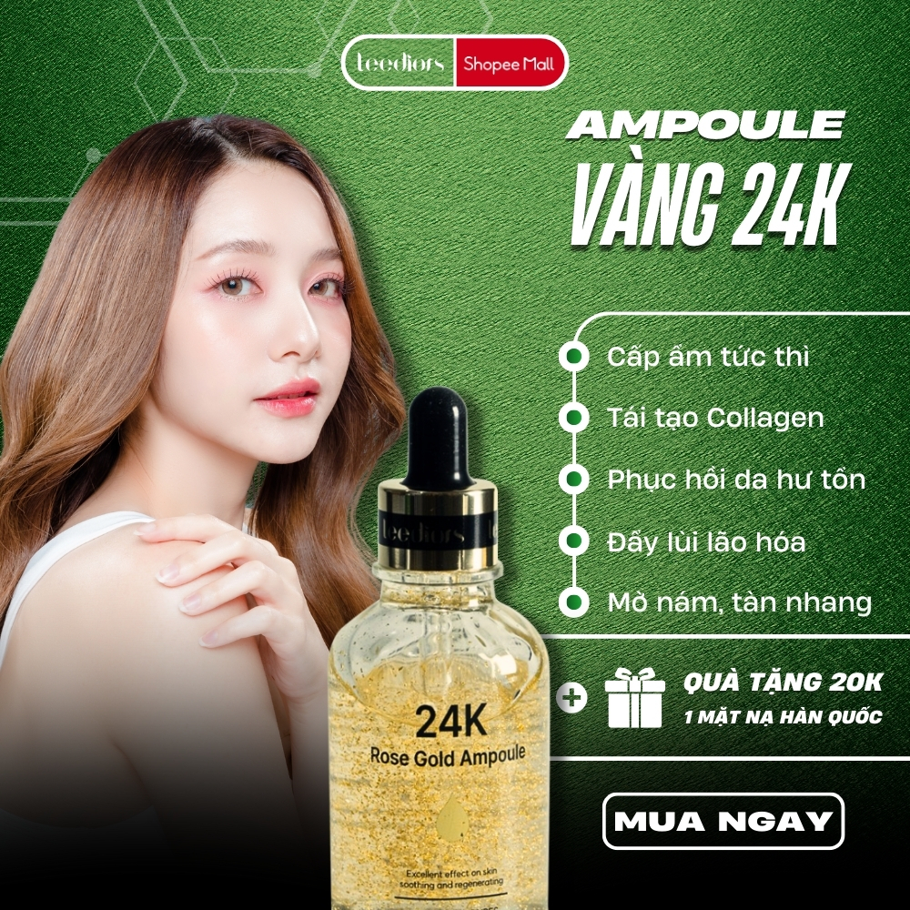 Ảnh Ampoule Dưỡng ẩm Hàn Quốc Leediors 24K 50ml Làm đẹp Da, Dưỡng, Cấp ẩm Da, Sáng da, Mờ thâm 1