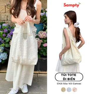 Túi Tote Đi Biển ???????????????????????? Thêu Ren Hoa Anh Đào Bản Mới