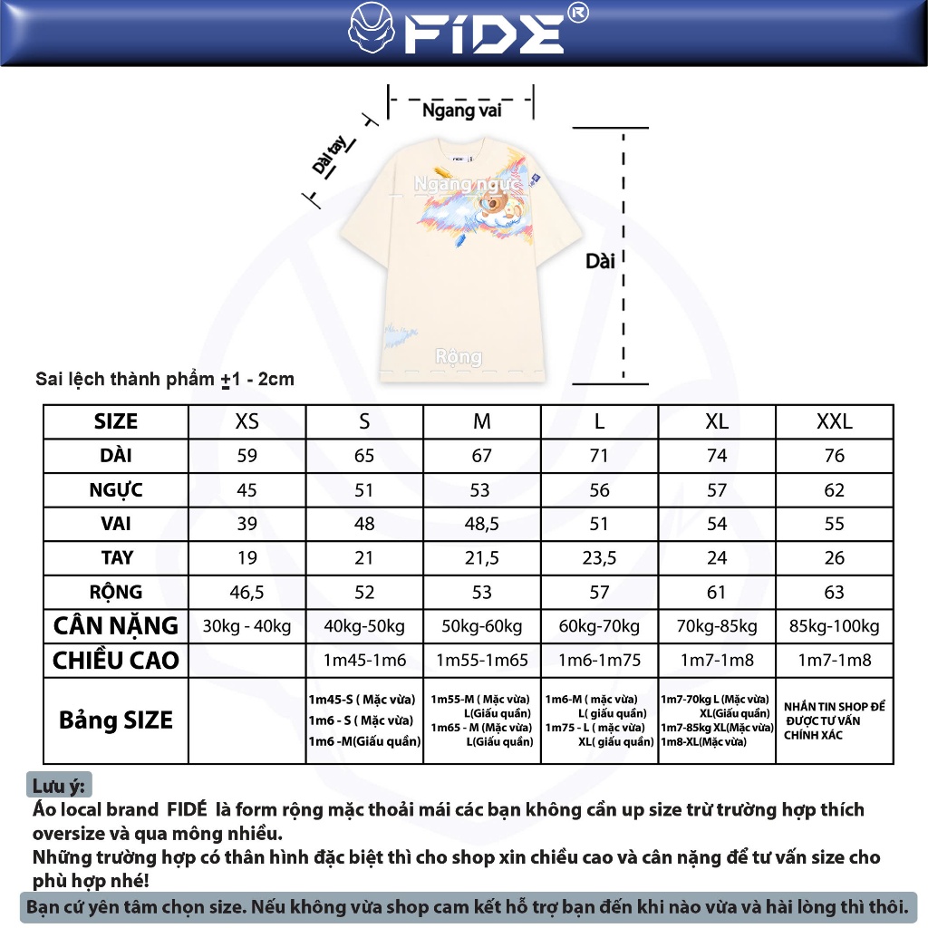 Ảnh Áo thun FIDE JoyBear unisex form rộng đính gấu local brand cổ tròn oversize - AT156 (Tặng gấu) 3