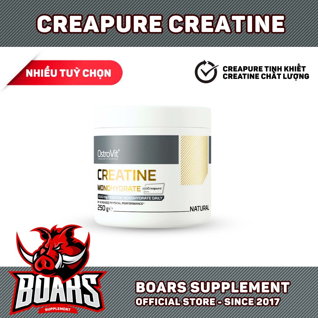 OSTROVIT CREATINE MONOHYDRATE CREAPURE - CREATINE TINH KHIẾT, HỖ TRỢ TĂNG CƠ TỐI ƯU