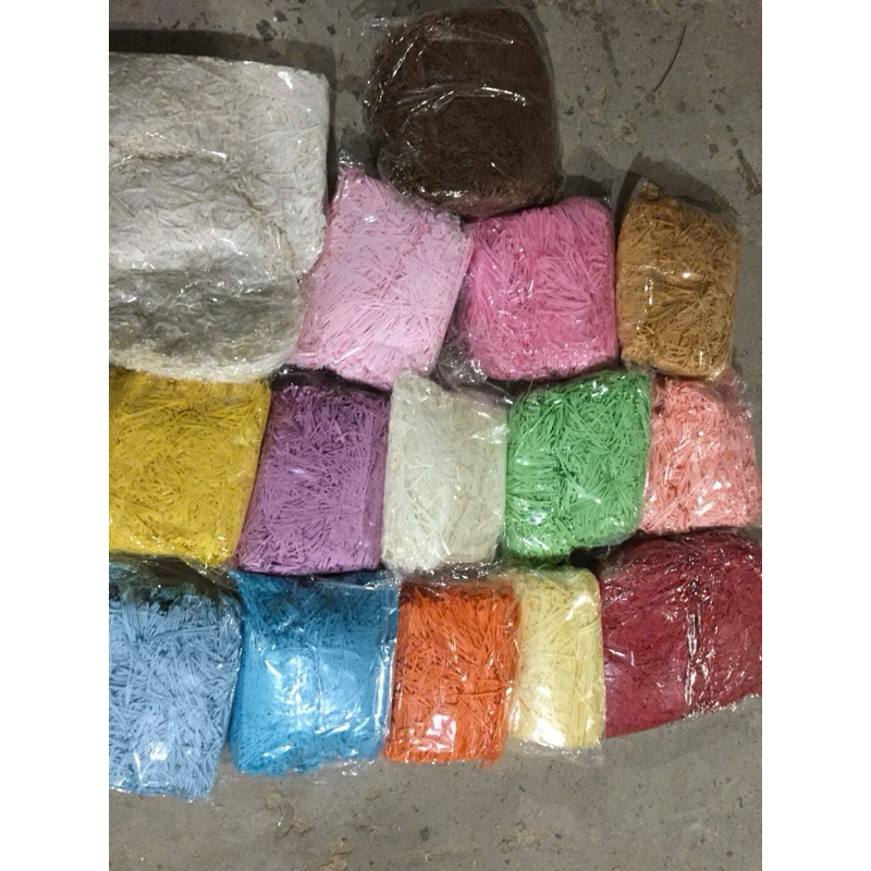 1KG giấy rơm lụa mềm nhiều màu trang trí giỏ Yến , giỏ quả | Shopee ...
