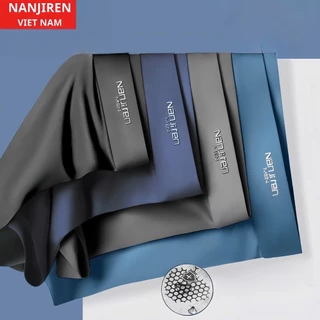 Hộp 4 Quần Sịp Nam Boxer Thun Lạnh Cao Cấp NANJIREN Vải Lụa Băng (Che tên sản phẩm)