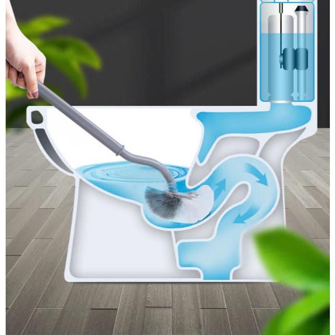 Cây chà bồn cầu toilet, dụng cụ vệ sinh nhà tắm