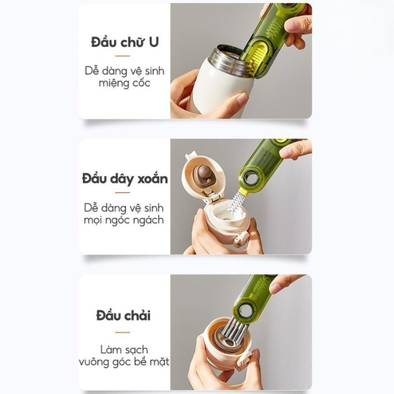 Ảnh Cọ Rửa Bình, Cọ Rửa Bình Sữa, Rửa Ly 3 Trong 1 Tiện Lợi, Hàng Chính Hãng, Nhỏ Gọn, Đa Năng - JoyMall 2