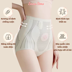Quần Gen Nịt Bụng Định Hình, Quần Lót Cạp Cao Vải Đúc Su Thông Thoáng Chống Lộ Viền, Định Hình Eo Thon QS05