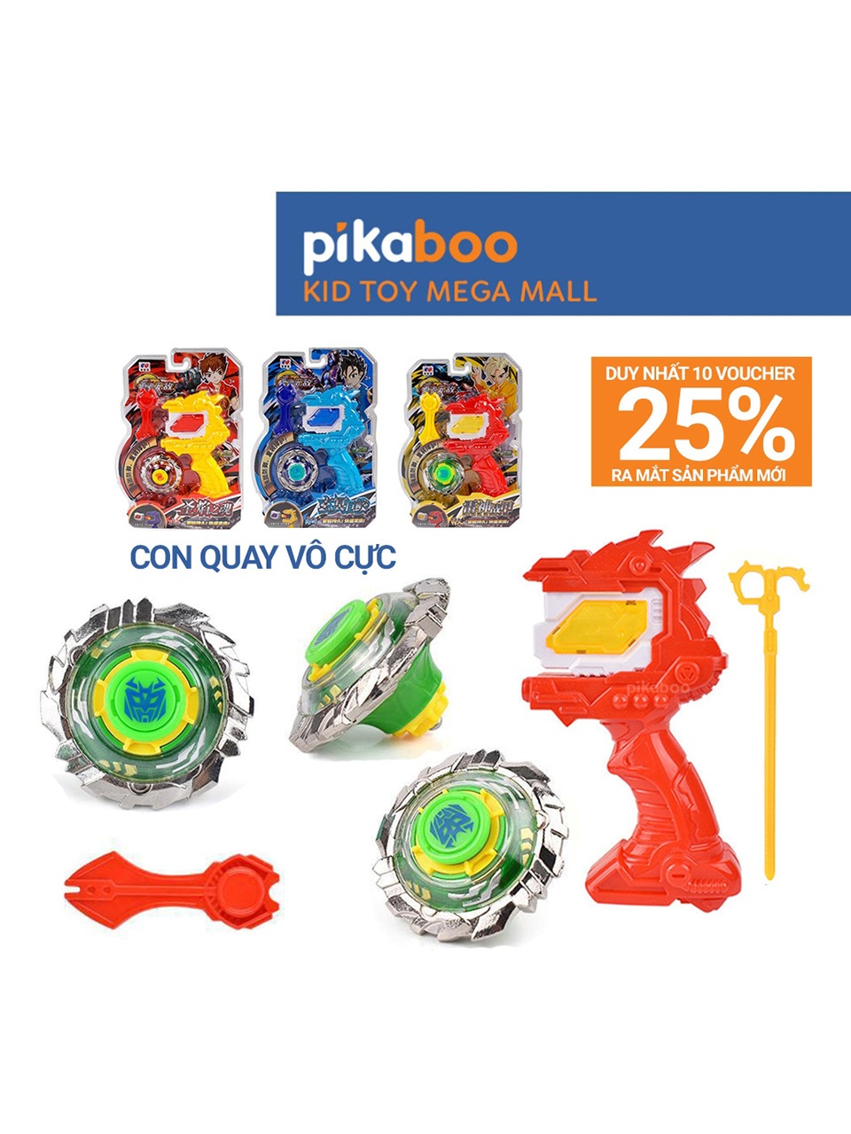 Đồ chơi Con Quay Vô Cực Đại Chiến Pikaboo - An Toàn, Bền Đẹp, Giá Tốt
