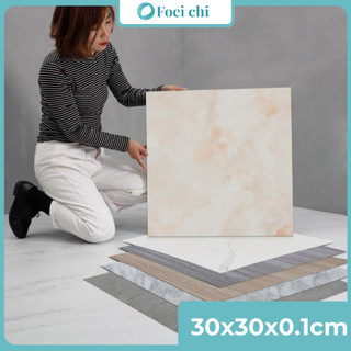 Miếng dán sàn nhựa vân đá sẵn keo BUNA, trang trí phòng ngủ, chất liệu PVC, kích thước 30x30x0.1cm