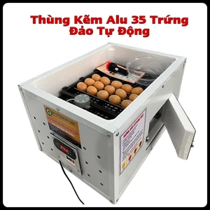 Máy Ấp Trứng Thùng ALu Viền Nhôm 35 Trứng Đảo Tự Động Tạo Nhiệt Dây Cacbon Bền Và Tiết Kiệm Điện
