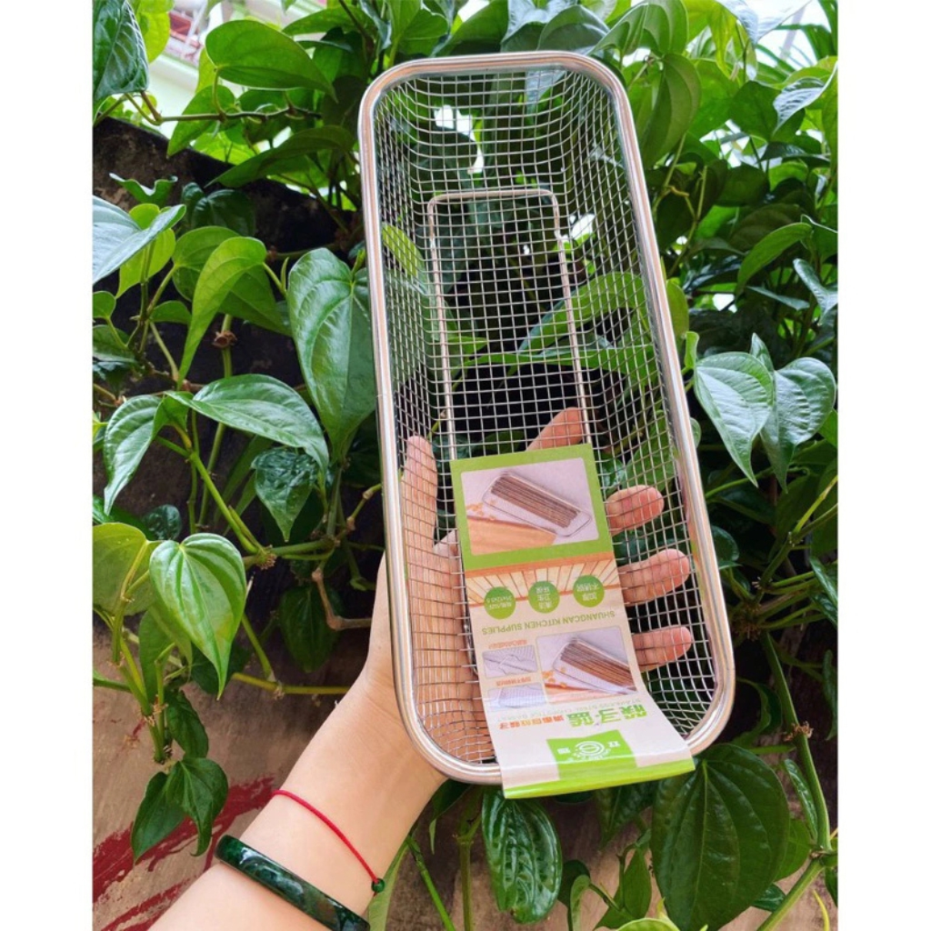 COMBO RỔ LƯỚI INOX 304 CAO CẤP ĐA KÍCH THƯỚC, RỔ ĐỰNG ĐỒ CHIÊN RÁN NHÀ BẾP TIỆN LỢI, Không Lo Rỉ Sét Khi Sử Dụng Lâu Dài