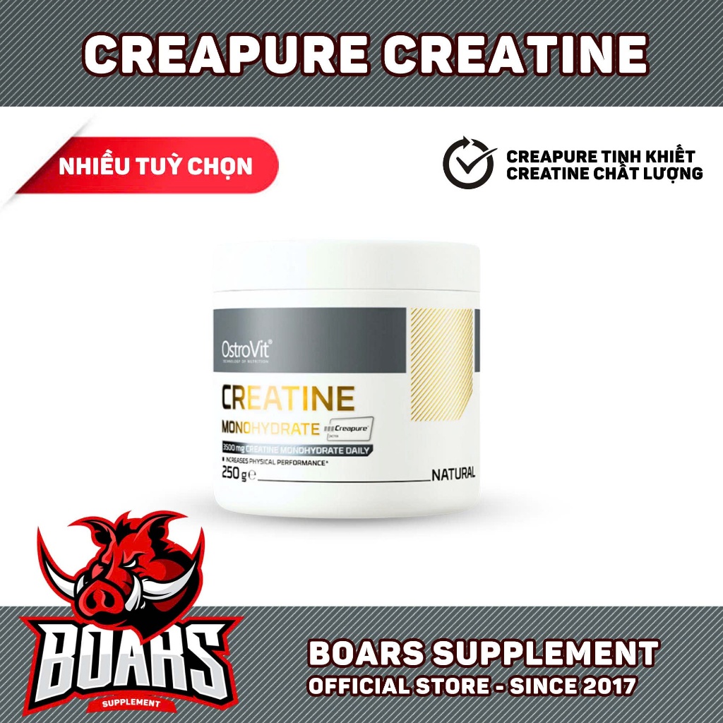 OSTROVIT CREATINE MONOHYDRATE CREAPURE 250G - BÍ QUYẾT TĂNG CƠ NHANH CHÓNG
