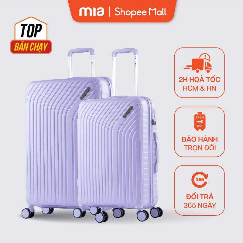 Ảnh Combo 2 Vali Kéo MIAvn Du Lịch Larita RICO - Size 20/24/28, Nhựa PP Siêu Bền, Hạn Chế Va Đập Mạnh 2