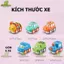 Bộ 6 Xe Đồ Chơi Hoạt Hình Rattle Cars Cute Dành Cho Bé Từ 1-3 Tuổi Xe Chạy Đà Quà Tặng Cho Bé BỐ KHỦNG LONG