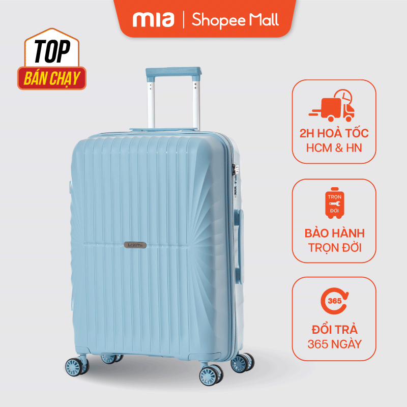 Ảnh Vali Kéo MIAvn Larita JUDEN - Size 20/24/28, Nhựa PP Siêu Bền, Hạn Chế Va Đập, Khoá TSA, Bảo Hành Trọn Đời 2