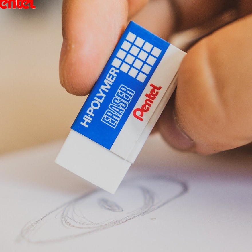Ảnh Tẩy Chì Không Bụi Hi-Polymer Pentel ZEH An Toàn Cho Sức Khỏe Tẩy Sạch Mọi Loại Chì Hạn Chế Bụi Tẩy 4