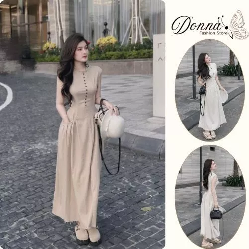 váy nữ , đầm nữ phong cách Hàn quốc hottrend suông dáng xòe đuôi cá đi chơi dự tiệc sang chảnh Donna hcom25263