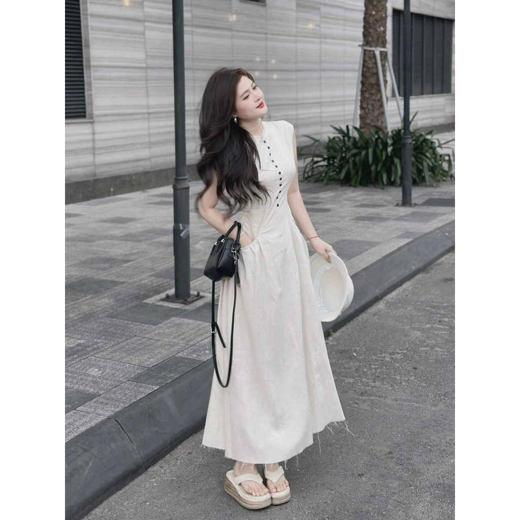 váy nữ , đầm nữ phong cách Hàn quốc hottrend suông dáng xòe đuôi cá đi chơi dự tiệc sang chảnh Donna hcom25263
