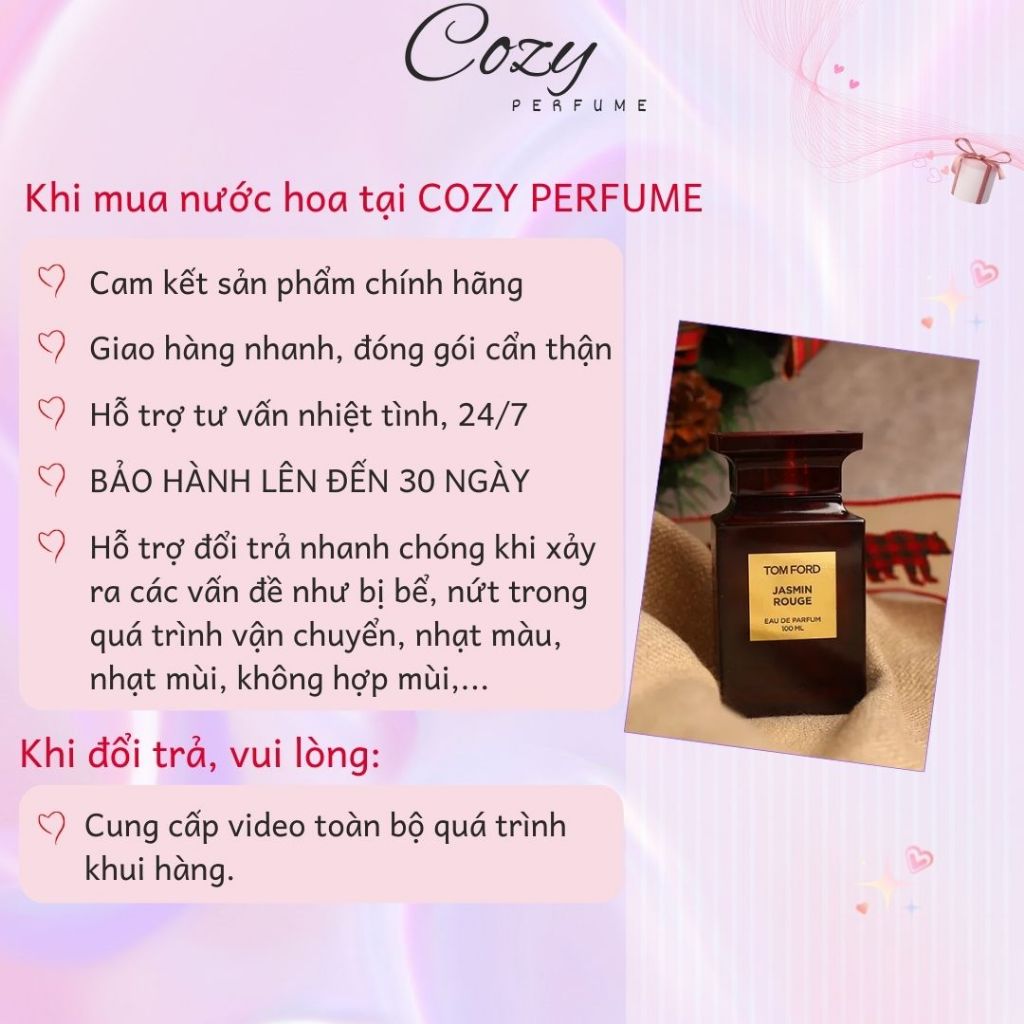 Nước hoa nữ Tom Ford Jasmin Rouge Chiết 5ml/10ml Hương thơm Thanh lịch, Sang trọng - Cozy Perfume