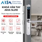 Khóa vân tay AKIA SL210 dành cho cửa nhôm XingFa - Mở khóa vân tay, mật khẩu, thẻ từ, ứng dụng TTLock, BH 24 Tháng — ảnh 1