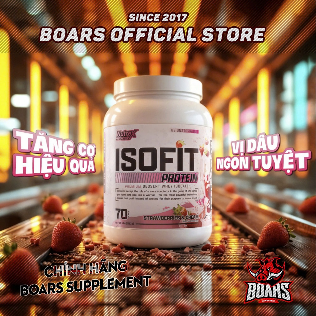 NUTREX ISOFIT WHEY PROTEIN ISOLATE - SỮA WHEY ISOLATE ISO FIT HỖ TRỢ TĂNG CƠ VÀ PHỤC HỒI CƠ BẮP