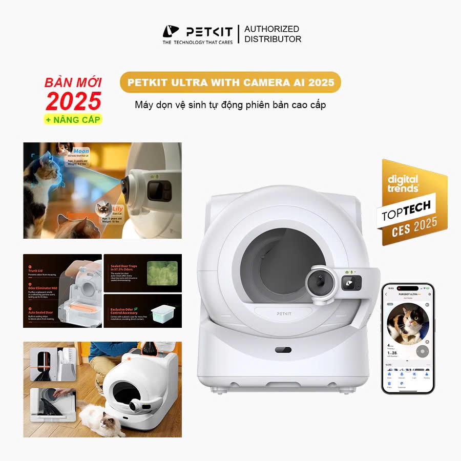 Ảnh Máy vệ sinh PETKIT PUROBOT ULTRA AI, PUROBOT MAXPRO cho thú cưng 2025 1