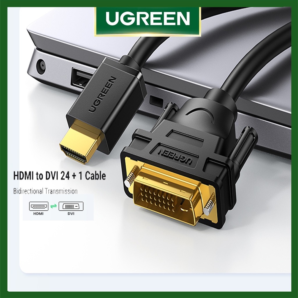 Dây Chuyển HDMI ra DVI hai chiều Chính Hãng UGREEN HD106 lõi đồng dẽ ...