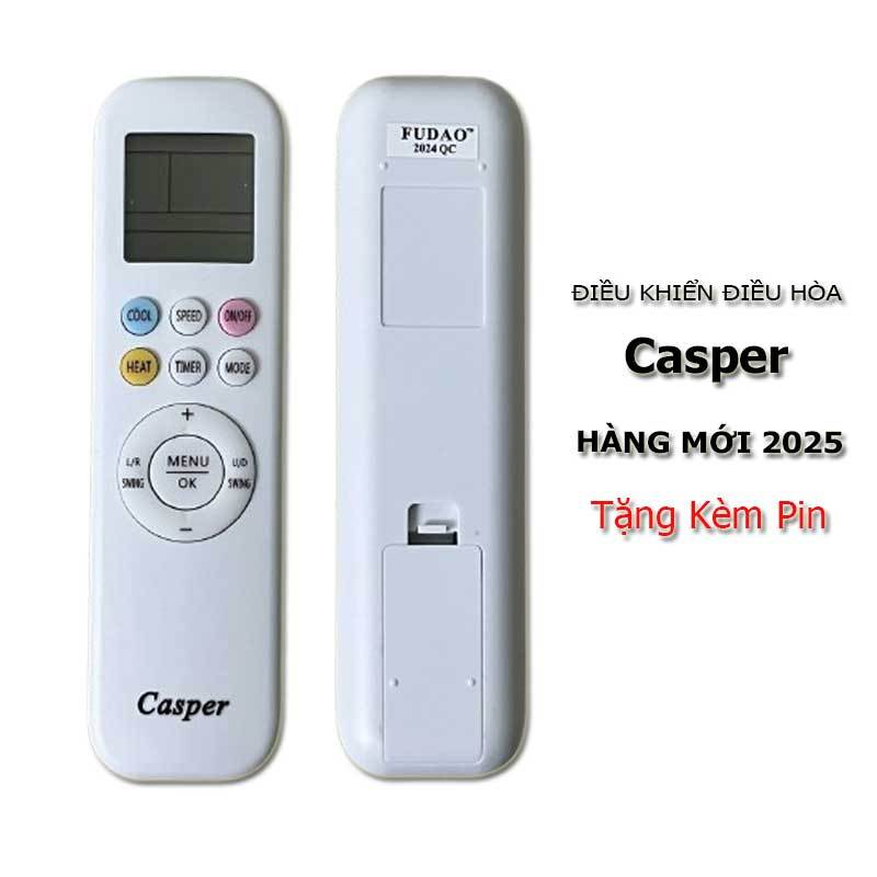 Điều khiển điều hòa Điều Khiển Điều Hòa Casper Dài Nút Hồng mới 2025 Tặng Kèm Pin