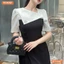 Đầm thiết kế BEMINE cổ V phối cách điệu dáng chữ A tùng xếp ly phù hợp đi làm, đi chơi-MT9987