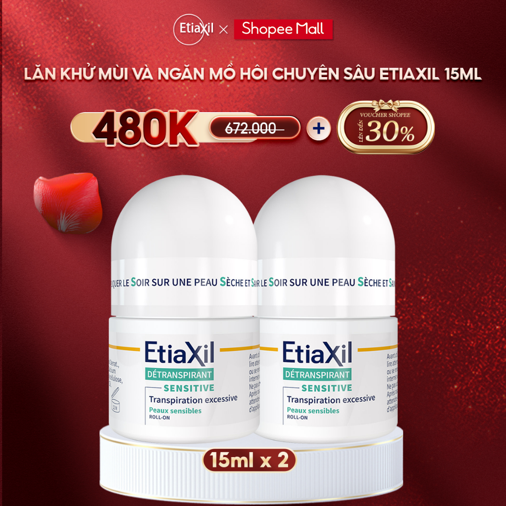 Ảnh [ETIAXIL] Combo 2 Lăn Khử Mùi Ngăn Mồ Hôi Etiaxil 15ml 1