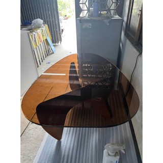 Bàn Noguchi , Bàn trà kính cường lực 12mm, Chân Được Lắp Đặt Sẵn