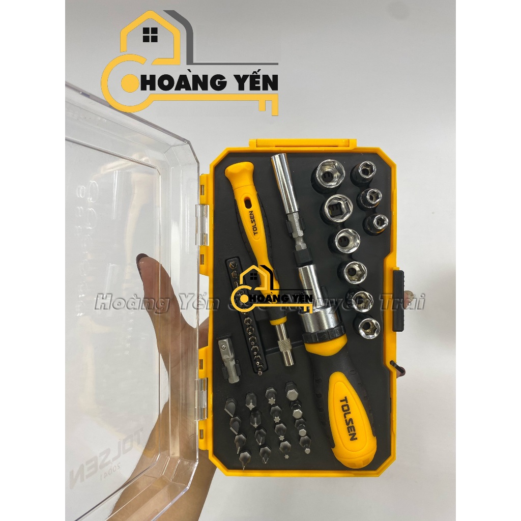 Bộ tua vít, cần tuýp, đầu khẩu đa năng Tolsen 20041 với 42 chi tiết ...