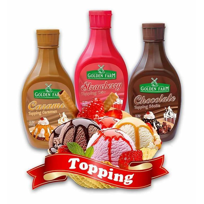 Xốt Topping Golden Farm 630g, Thơm Ngon Béo Ngậy Tăng Hương Vị Cho Bánh Và Đồ Tráng Miệng